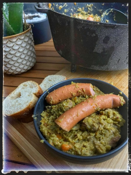 Erbsensuppe aus dem Dutch Oven