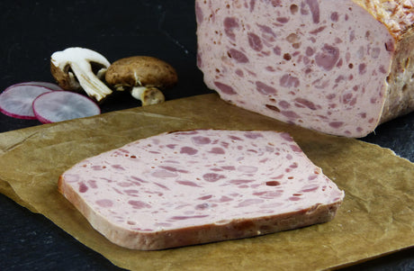 Fleischkäse grob gebacken Riegel vom EIFEL Schwein