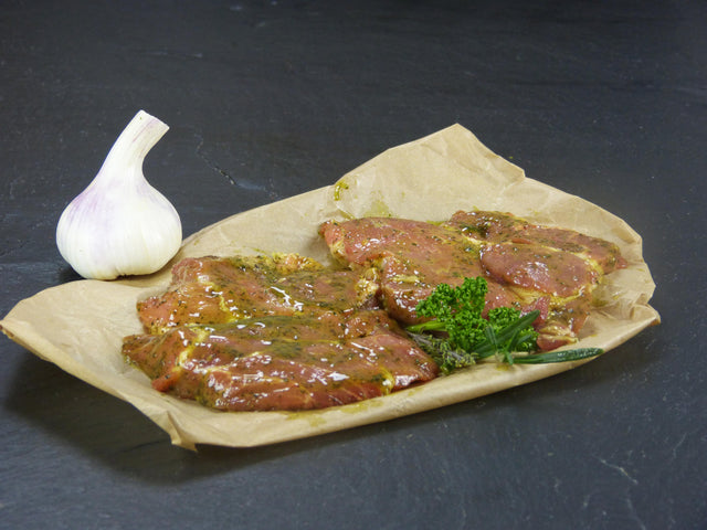 Schweinenackensteak Kräuter-Knoblauch